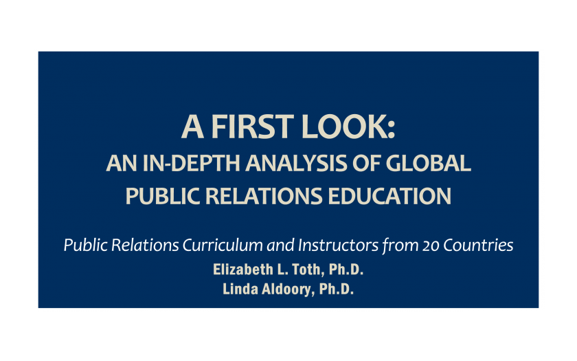 A First Look: An in-depth Analysis of Global Public Relations Education (cover)